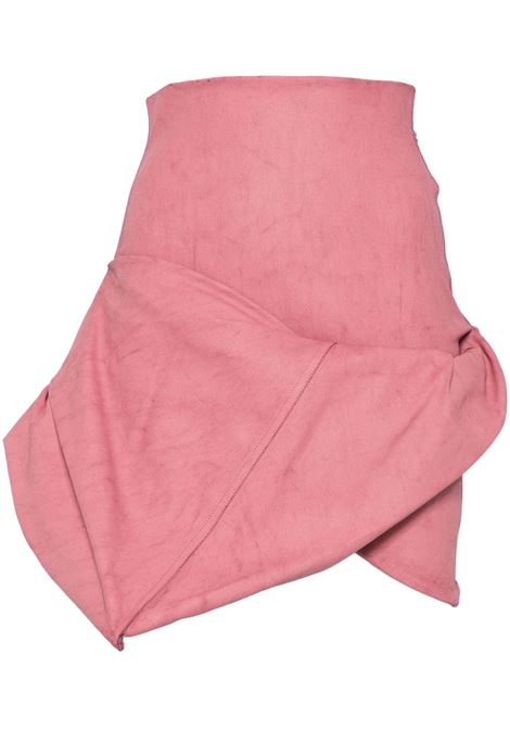 Pink draped mini skirt Rick owens - women RICK OWENS | RO02D3384SMT23